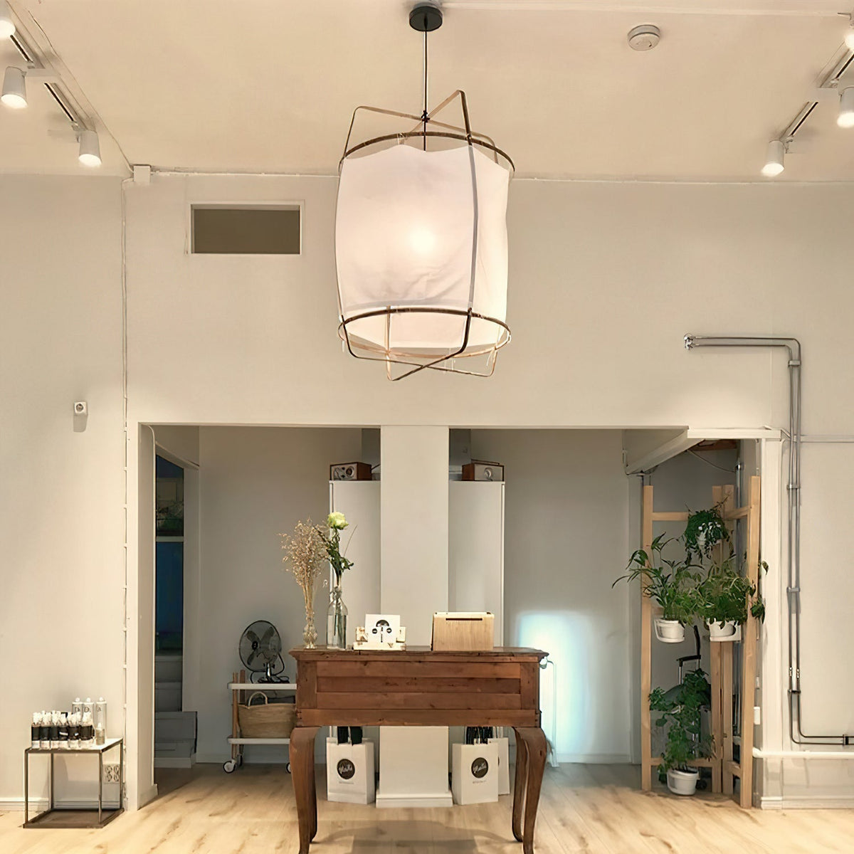 Nerista Suspension Abat-jour en Bambou pour Salon