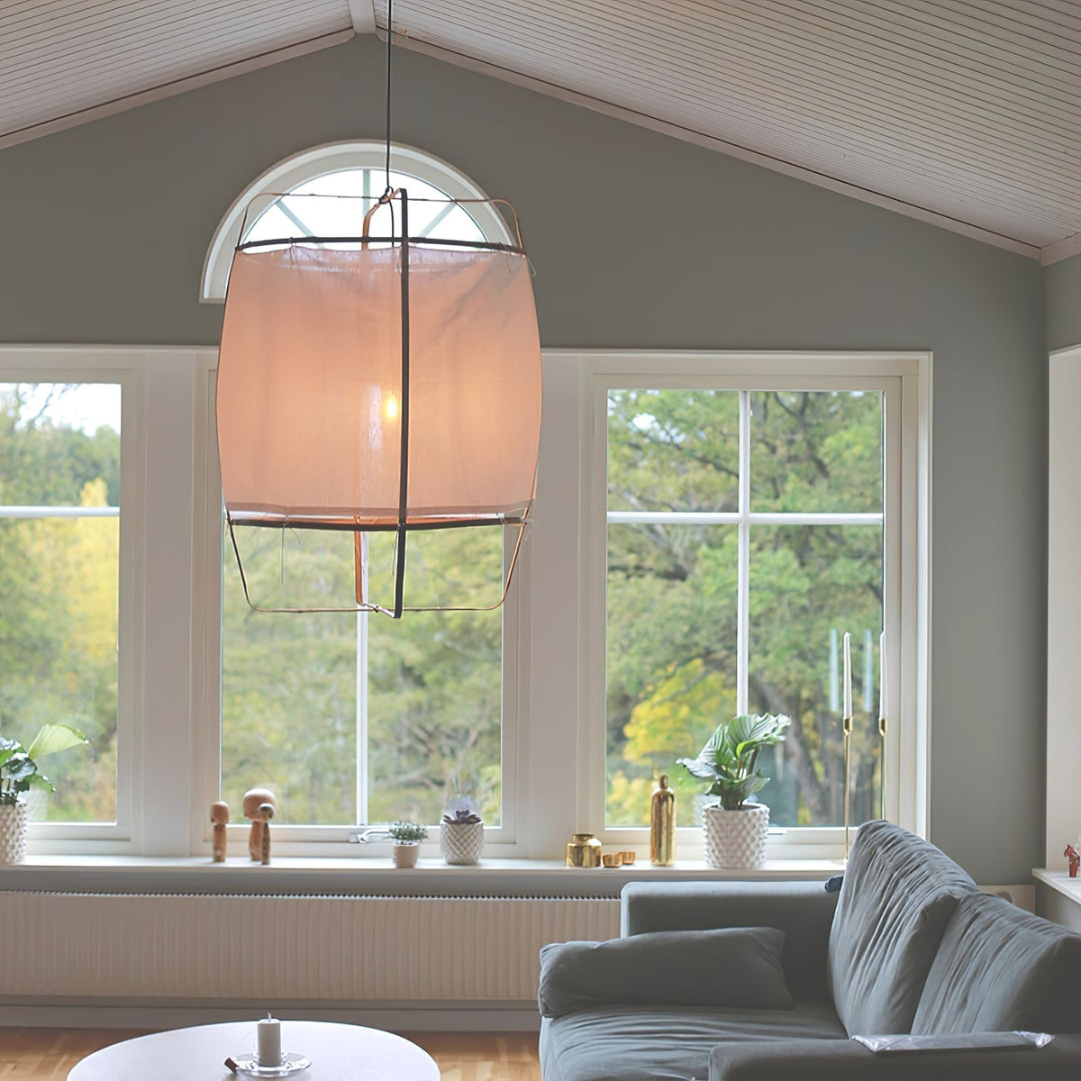 Nerista Suspension Abat-jour en Bambou pour Salon