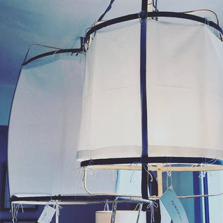 Lustra Suspension Abat-jour en Bambou pour Salon