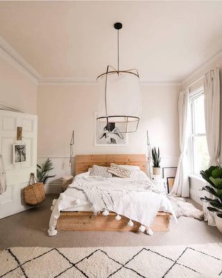 Lustra Suspension Abat-jour en Bambou pour Salon