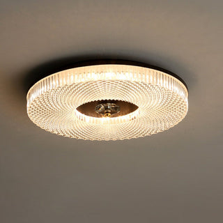 Kivin Plafonnier Moderne Rond LED Blanc/Doré/Noir Chambre à Coucher-Luire