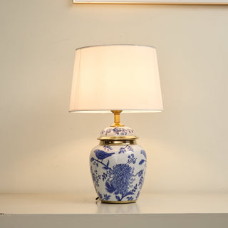 Azure Ceramic Table Lamp-Neutral Decor