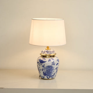 Azure Ceramic Table Lamp-Neutral Decor