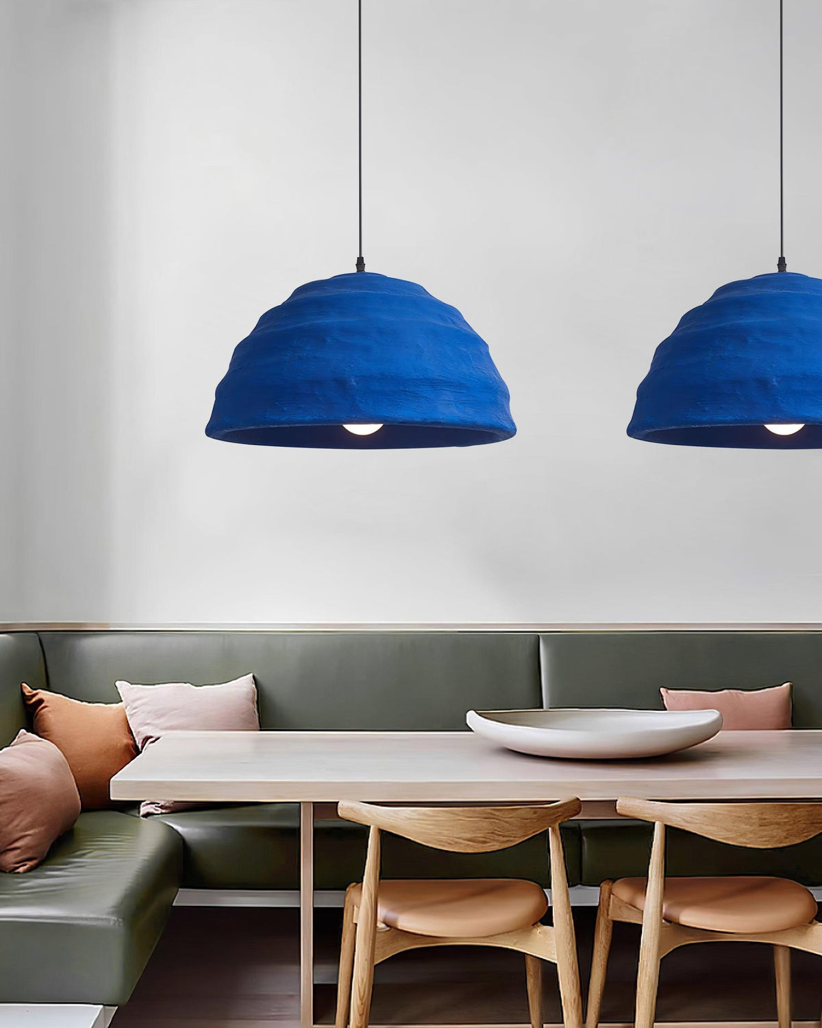Pendant Lamp Dome Shade Blue Industrial-Neutral Decor