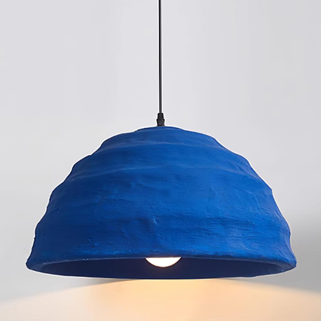 Pendant Lamp Dome Shade Blue Industrial-Neutral Decor