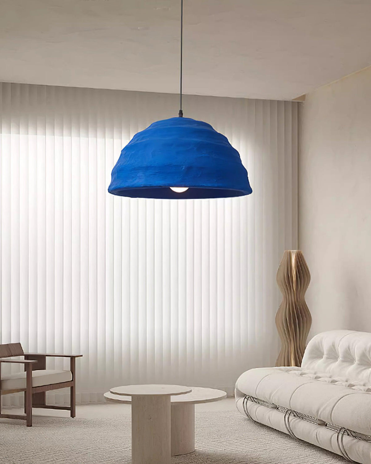 Pendant Lamp Dome Shade Blue Industrial-Neutral Decor