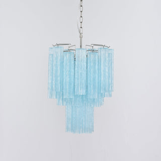 Aurora Lustre Azzura En Verre De Murano Tubes Style Côtier