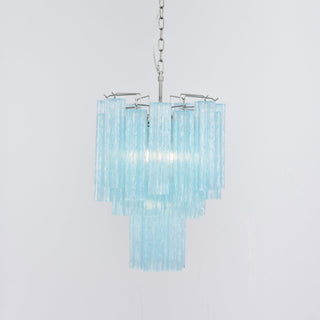 Aurora Lustre Azzura En Verre De Murano Tubes Style Côtier