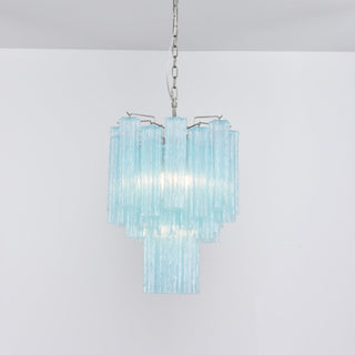 Aurora Lustre Azzura En Verre De Murano Tubes Style Côtier