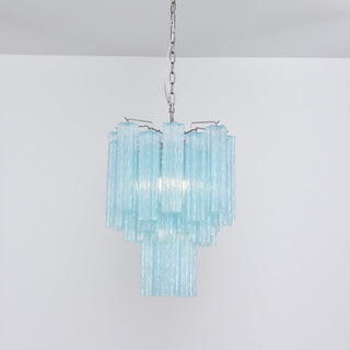 Aurora Lustre Azzura En Verre De Murano Tubes Style Côtier