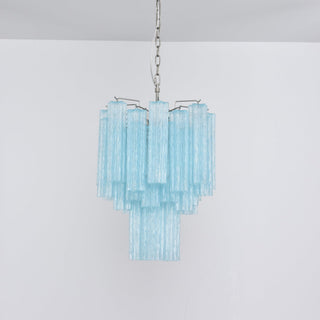 Aurora Lustre Azzura En Verre De Murano Tubes Style Côtier