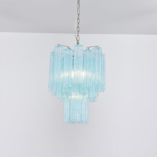 Aurora Lustre Azzura En Verre De Murano Tubes Style Côtier