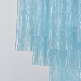 Aurora Lustre Azzura En Verre De Murano Tubes Style Côtier