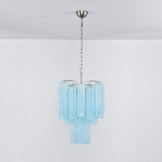 Aurora Lustre Azzura En Verre De Murano Tubes Style Côtier