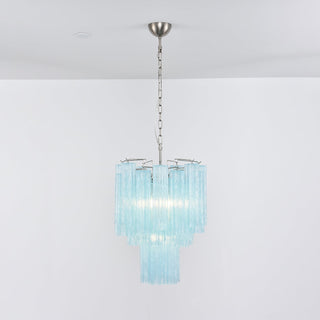 Aurora Lustre Azzura En Verre De Murano Tubes Style Côtier