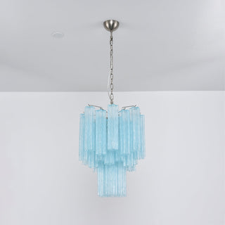 Aurora Lustre Azzura En Verre De Murano Tubes Style Côtier