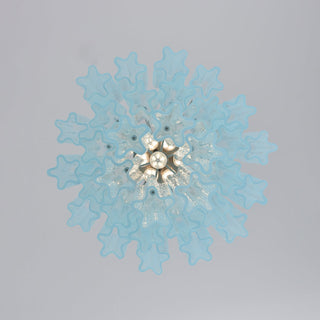 Aurora Lustre Azzura En Verre De Murano Tubes Style Côtier