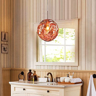 Valentina Moderne Sphère Suspension Verre Or/Noir Salle à manger