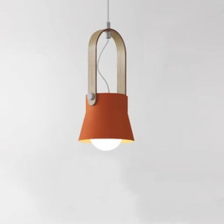 Valentina Vintage Suspension Noir/Orange Métal/Bois Chambre à coucher