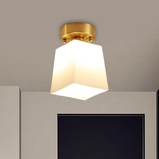 Arisha Vintage LED Plafonnier Laiton Métal Verre Salon Salle à manger