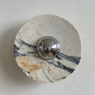 Alter Applique Murale Ronde en Marbre et Métal Style Minimaliste Moderne-Luire
