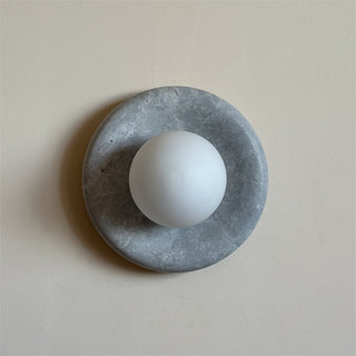 Aurvelyra Applique Murale en Verre Gris et Marbre Nordic Art Classic