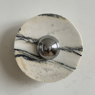 Alter Applique Murale Ronde en Marbre et Métal Style Minimaliste Moderne-Luire