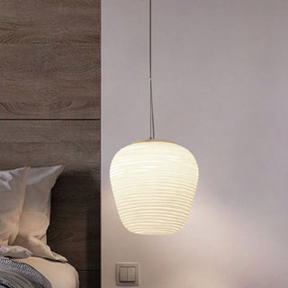 Ritta Design LED Suspension Blanc Verre Métal Chambre à coucher