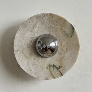 Alter Applique Murale Ronde en Marbre et Métal Style Minimaliste Moderne-Luire