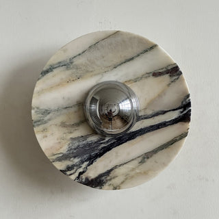 Alter Applique Murale Ronde en Marbre et Métal Style Minimaliste Moderne-Luire