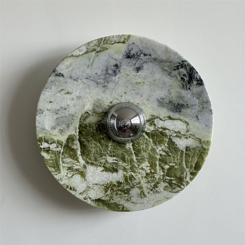 Evvarel Applique Murale Moderne Minimaliste En Métal Et Marbre Vert