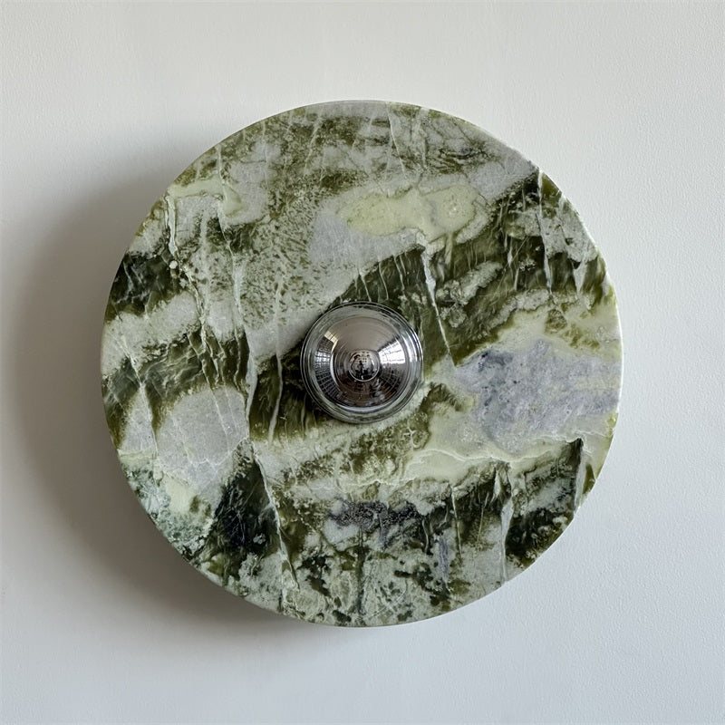 Evvarel Applique Murale Moderne Minimaliste En Métal Et Marbre Vert