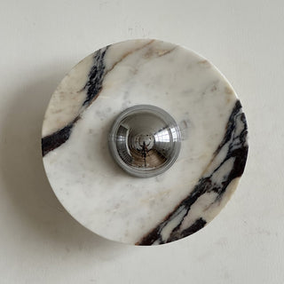 Alter Applique Murale Ronde en Marbre et Métal Style Minimaliste Moderne-Luire