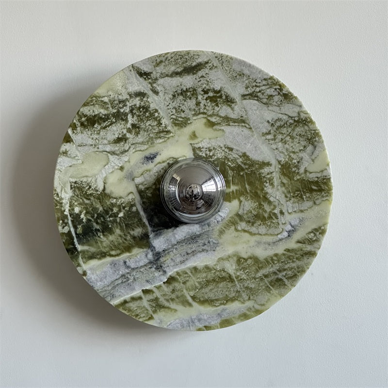 Evvarel Applique Murale Moderne Minimaliste En Métal Et Marbre Vert