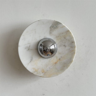 Alba Applique Murale en Chrome, Marbre et Métal Style Minimaliste Moderne-Luire