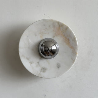 Alba Applique Murale en Chrome, Marbre et Métal Style Minimaliste Moderne-Luire