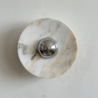 Alba Applique Murale en Chrome, Marbre et Métal Style Minimaliste Moderne-Luire
