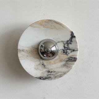 Alba Applique Murale en Chrome, Marbre et Métal Style Minimaliste Moderne-Luire