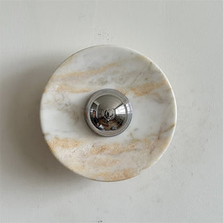 Alba Applique Murale en Chrome, Marbre et Métal Style Minimaliste Moderne-Luire