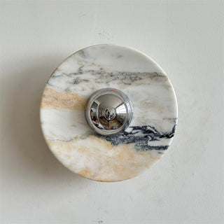 Alba Applique Murale en Chrome, Marbre et Métal Style Minimaliste Moderne-Luire