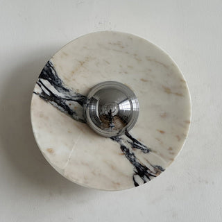 Alter Applique Murale Ronde en Marbre et Métal Style Minimaliste Moderne-Luire