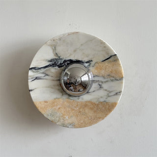 Alba Applique Murale en Chrome, Marbre et Métal Style Minimaliste Moderne-Luire