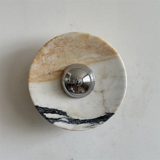 Alba Applique Murale en Chrome, Marbre et Métal Style Minimaliste Moderne-Luire