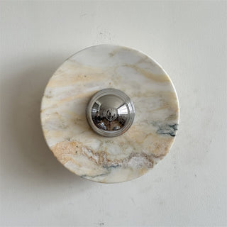 Alba Applique Murale en Chrome, Marbre et Métal Style Minimaliste Moderne-Luire