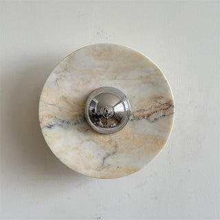Alba Applique Murale en Chrome, Marbre et Métal Style Minimaliste Moderne-Luire