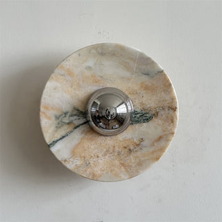 Alba Applique Murale en Chrome, Marbre et Métal Style Minimaliste Moderne-Luire