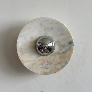 Alba Applique Murale en Chrome, Marbre et Métal Style Minimaliste Moderne-Luire