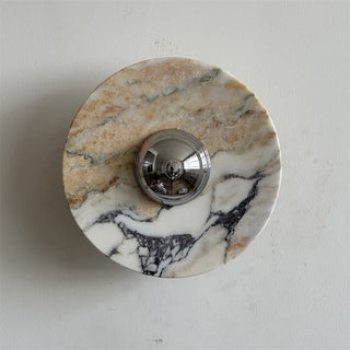 Alba Applique Murale en Chrome, Marbre et Métal Style Minimaliste Moderne-Luire