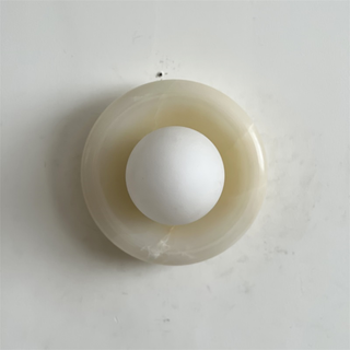 Aursilos Applique Murale Verre Jade Blanc Art Nordique Premium