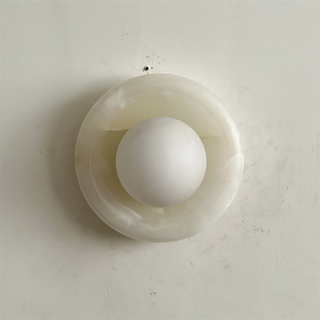 Aursilos Applique Murale Verre Jade Blanc Art Nordique Premium